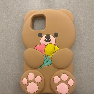 cute bear soft silicone Iphone 11 pro max case